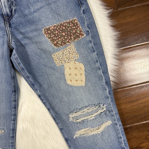 Polo Ralph Lauren Women's‎ Size 28 Patchwork Slim Boyfriend Tapered Denim Jeans - Picture 3 of 10